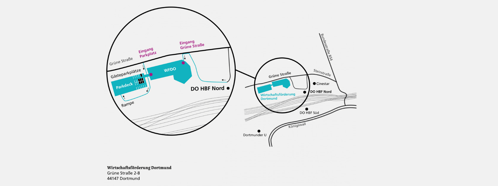 Anfahrt Wirtschaftsfoerderung Dortmund