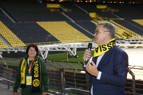 Offizielle Eröffnung der WRO im Signal Iduna Park - Oberbürgermeister Thomas Westphal bei der Begrüßung