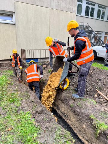 Tiefbauarbeiten an der Hauptschule Scharnhorst Tiefbauarbeiten an der Hauptschule Scharnhorst