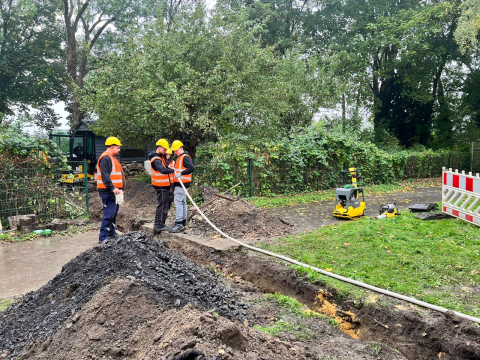 Tiefbauarbeiten an der Hauptschule Scharnhorst Tiefbauarbeiten an der Hauptschule Scharnhorst