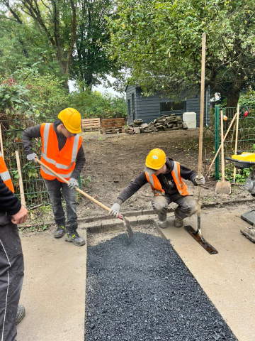 Tiefbauarbeiten an der Hauptschule Scharnhorst Tiefbauarbeiten an der Hauptschule Scharnhorst
